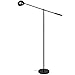 Brightech Gabriel - LED Reading and Craft Floor Lamp, for Living Rooms, Bedrooms & Offices – Modern Standing Task Light - Adjustable Arm, Omnidirectional Head - Industrial Black Pole