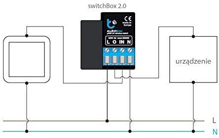 Blebox Switchbox V2 WiFi 230 V Relay Switchbox inteligente Casa Soluciones Smart Home