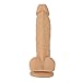 Naughty Realistic Silicone Dildo with Suction Cup, Adult Sex Toy, Slim, Beginner, Flesh, 7.5