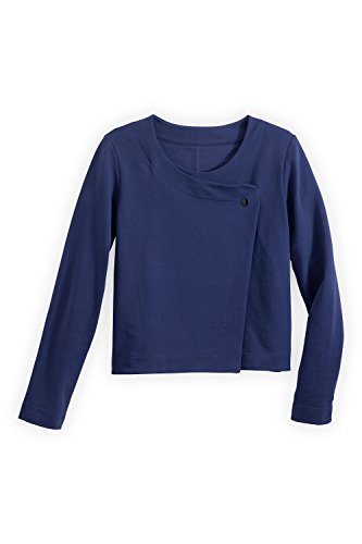 Fair Indigo Knit Fair Trade Organic Swing Jacket (XL, Marine Blue)