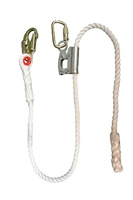Elk River 34406 Quick-Adjustable Nylon Rope Positioning Lanyard with Carabiner and Zsnaphook, 3600 lbs Gate, 5/8" Diameter x 6' Length