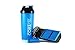 Core150® Attitude Shaker - Blue - 35oz Protein Shaker Bottle. Contains easy stack removable storage with 3 compartments