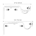 WINOMO 2pcs Adjustable Curtain Drapery Rod Bracket Curtain Holder 18-22mm (White)