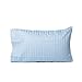 Toddler Travel Pillowcase 100% Softest Cotton Sateen 500 Thread Count - Cases Fits 12 , 13 , or 14 Pillows - Naturally Hypoallergenic - Blue Stripe
