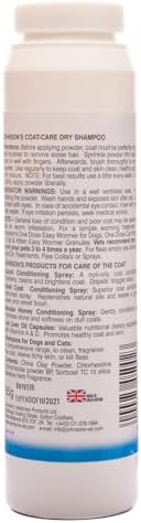 JVP Coat Care Dry Shampoo Dog Cat 85g Cleans Deodorises Conditions view 2