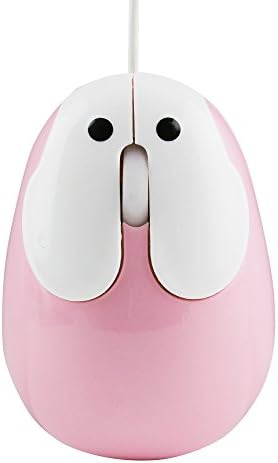 Cute Animal Baby Rabbit Shape USB Wired Mouse Optical Mice Mini Small Mice for Kids Women Girls for PC Laptop Computer,1200DPI 3 Buttons Pink