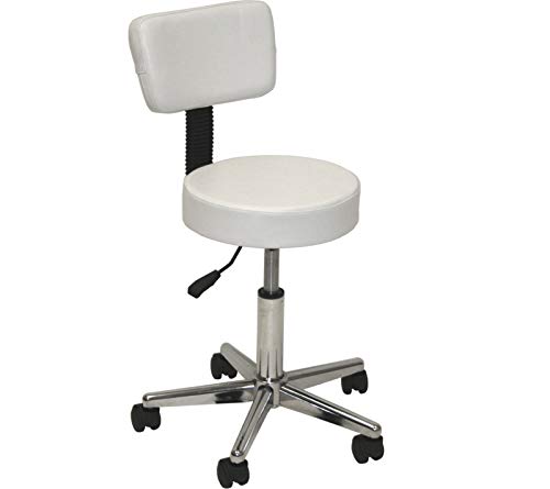 LCL Beauty White Hydraulic Lift Adjustable Pedicure Unit with Easy-Clean Bubble Massage Footbath