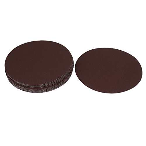 Uxcell a16031000ux1036 7" Dia 100 Grit Abrasive Hook and Loop Sanding Paper Disc Flocking Sandpaper 20pcs for Oscillating Tool (Pack of 20)