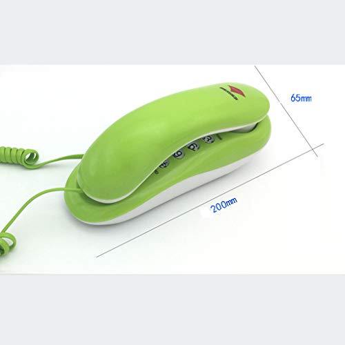 SMMBM Telephone Wall Mount Landline Creative Home with Rope Small Extension Bread Machine, Blue, Green Fixed Telephone