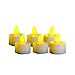 EcoGecko Set of 6 Indoor/Outdoor Tealight Flameless LED Candles with Timer, 400 hour Battery Life