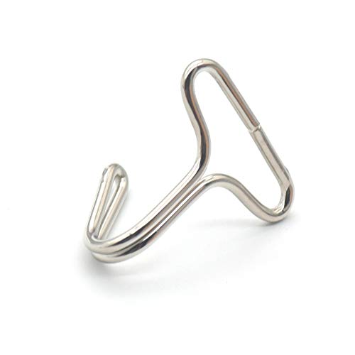 Bluemoona 10 Pcs - 25mm 1" S Hook Bundle Strap Cushion Hook Car Seat Ribbon Webbing Elastic Belt Hanger Nickel