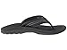 OLUKAI Hokua Men's Beach Sandals, Quick-Dry Flip-Flop Slides, Water Resistant & Wet Grip Rubber Soles, Compression Molded Footbed & Soft Comfort Fit, Black/Dk Shadow, 11