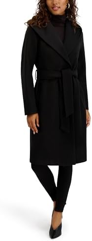 Amazon.com: DUNST Women's Muffler Mac Coat, Melange Grey, L