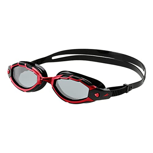 Aquafeel Endurance Polarised Swimming Goggles Black/Red