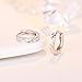 Hoop Earrings - 4 pairs Sterling Silver Plated Huggie Small Hoop Earrings set with Swarovski Crystal