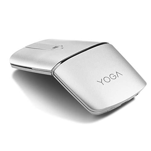 Lenovo-Yoga-Mouse-Silver-Ultra-Slim-135mm-180-Degree-rotatable-Hinge-24G-or-Bluetooth-40-Wireless-Connection-Multilayer-Adaptive-touchpad-Rechargeable-Battery-GX30K69568 Lenovo Yoga Mouse, Silver, Ultra Slim 13.5mm, 180 Degree rotatable Hinge, 2.4G or Bluetooth 4.0 Wireless Connection…