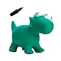 Babe Fairy Jumping Horse with Pump-Bouncy Horses Animals Hopper-Toddlers Inflatable Bouncing Horse Toys (Green Dinosaur)