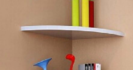 KUYIYILO Triangle Fan-Shaped Shelf Right-Angled Corner Corner Shelf Wall-Mounted Partition Shelves Decorative Frame Creative Lattice Wall, White