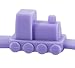 oogaa Baby Mealtime Silicone Train Spoon  Easy Clean, Baby Safe  7in  Purple