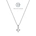 BlingGem Platinum Plated Swarovski Zirconia Necklace with Solitaire Round Cut Pendant (0.8cttw), 18