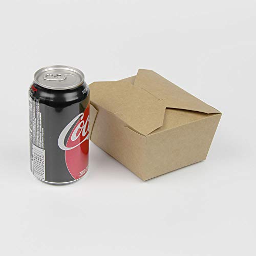 [36 Pack] 30 oz 5 x 4.5 x 2.5" Disposable Paper Take Out Food Containers, Microwaveble Folding Natural Kraft to Go Boxes #1 - Thumbnail 6
