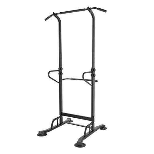 DlandHome Multi-Function Power Tower Adjustable Height Pull Up and Dip Station Strength Training Fitness Workout Station…