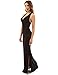 PattyBoutik Women's Halter Empire Waist Ruched Side Slit Maxi Dress