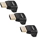 Twisted Veins HDMI 90 Degree, 3-Pack, Right Angle Adapters/Connectors, Supports HDMI 2.0b 4K 60hz HDR