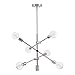 Marabella LED Sputnik Chandelier Light Fixture, Brushed Nickel, Linea di Liara LL-P235-BN