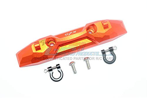 GPM Traxxas E-Revo 2.0 VXL Brushless (86086-4) Upgrade Parts Aluminum Rear Bumper with D-Rings -1 Set Orange