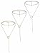 FIBO STEEL 3-8Pcs Layered Y Necklace for Women Girls Long Gothic Sexy Pendant Necklace Set Gold-tone