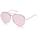 SOJOS Aviator Sunglasses Metal Frame Flat Mirrored Lens SJ1004 with Gold Frame/Pink Mirrored Lens
