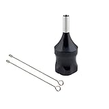 EZTAT2 Cartridge Tattoo Grips Tube 6/5 Inch Aircraft Aluminum Black with Needle Bar