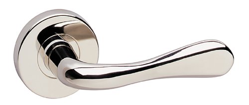Merriway BH00247 Berkeley Lever Rose Handle Polished Nickel -1 Pcs