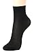 ililily 5 pairs 20D Sheer ankle high tights hosiery socks (tights-011-3),Black,One Size