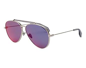 Alexander McQueen AM0057S Sunglasses 004 Gold/Blue Mirror