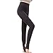 Tengo Women Winter Warm Velvet Stretchy Leggings Pants (One Size, Dark Gray)