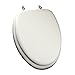 Comfort Seats C3B5E200CH Deluxe Soft Toilet Seat with Wood Cores and Chrome Hinges, Elongated, White
