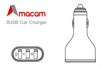 Car Charger Fast USB Charging - Premium 3 Way White USB Adaptor with 2 x Type A & 1 x Type C. Suitable for iPhones, iPads, Android Devices, Tablets etc Intelligent Sensing and High Speed. - Thumbnail 5