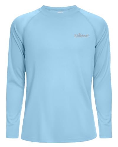 Blueleaf UPF 50+ Boys Swim Shirt 2T to Youth Long Sleeve Rash Guard Kids Toddler UV Sun Protection Water Shirts for Beach Surf Quick Dry S Light Blue at Amazon