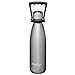 AquaFlask Insulated Double Wall Stainless Steel Water Bottle with Handle (Glossy Stainless Steel, 16-Ounce)