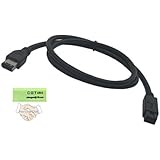 CGTime Clear IEEE 1394 Firewire 800 to Firewire 400 Cable, 9 Pin/6 Pin Male / Male (BLACK)