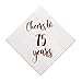 Cheers to 75 Years Cocktail Napkins, 50-Pack 3ply White Rose Gold 75th Birthday Dinner Celebration Party Decoration Napkin