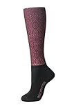 The Noble Outfitters Ladies Over the Calf Printed Peddies (Wine Paisley)