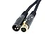 Monoprice XLR Male to XLR Female Cable - 35 Feet - Black, 16AWG, Gold Plated Copper Wire Conductors - Premier Series
