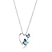 Heart Butterfly Sterling Silver Necklace / Pendant Women / Girls Jewelry gift for Birthday, Wife, Girlfriend, Couples, Teenager