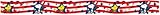 Eureka Peanuts Red, White and Blue Deco Trim, Set of 12 Reusable Strips, Each Strip Measuring 37