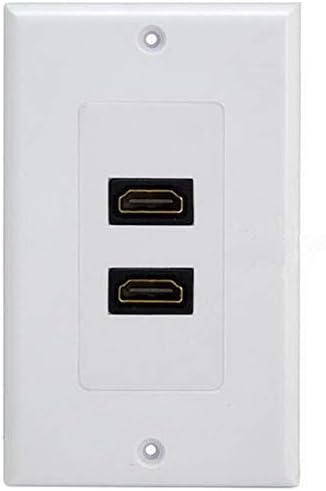Amazon Rosebe Hdmi Avウォールプレート 壁コンセント 70 115mm 2ポート ゴールドメッキ Hd 1080p Hdmiメス 壁式 オーディオ ビデオ機器など対応 オーディオ ビデオ コンセント Rosebe Avウォールプレート