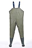 Hisea Insulated Breathable Nylon and PVC Fishing Wader Chest Waders Waterproof Fishing Hunting Boot