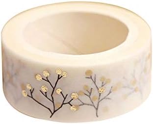 xxiaoTHAWxe 2Pcs Wishing Tree DIY Paper Adhesive Sticker Decorative Washi Tape Stationery - Golden